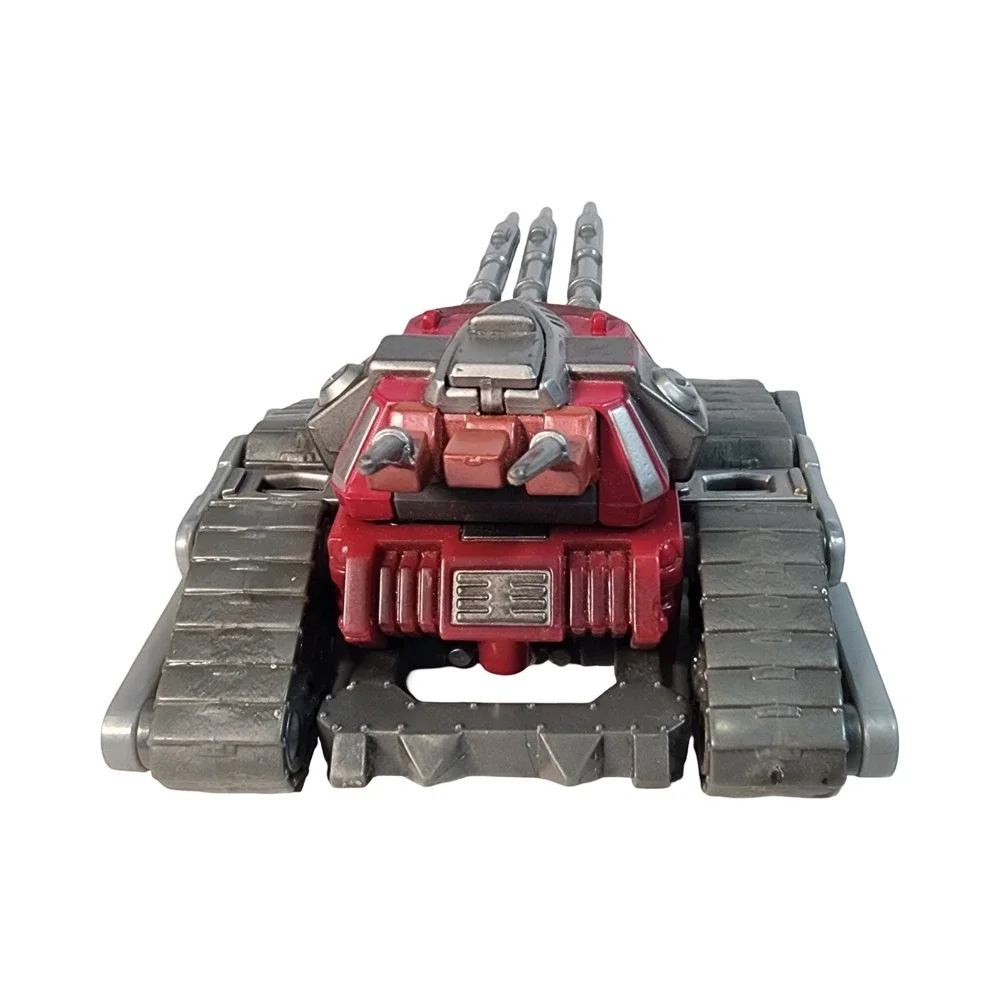 1999 Bandai Action Figure Tank Vehicle Toy Red Silver Metallic Detailing‎